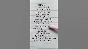 BTS IDOL Lyrics REQUESTED Bts Kpop Lyrics Shorts Shortsfeed Youtubeshorts 