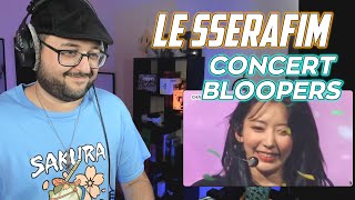 le sserafim&#39;s concert bloopers (mostly involved kkura) REACTION