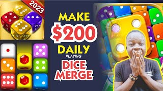 Earn $200 Daily Playing Dice Merge on your phone. #games #income #diy #income #paypal  #dicembre screenshot 3