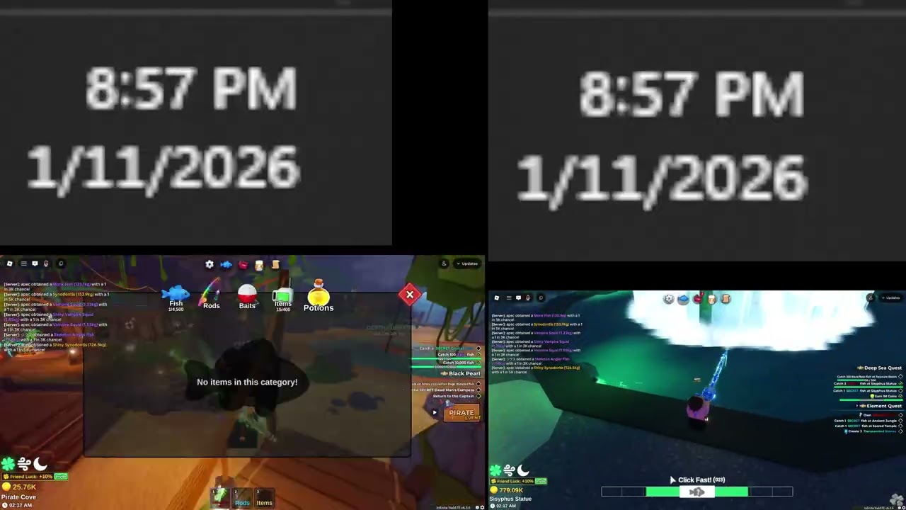 fish it double account AGAIN, but update like mid