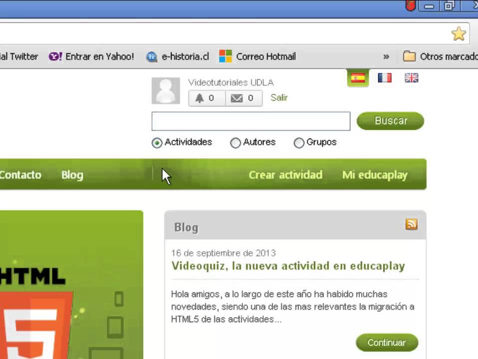 Videotutorial 09 Educaplay - Crucigrama