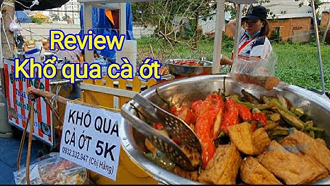 Review món khổ qua cà ớt tại khu ẩm thực hẻm 1005 Trần Xuân Soạn, nơi Cát Thy bán bánh tráng trộn.
