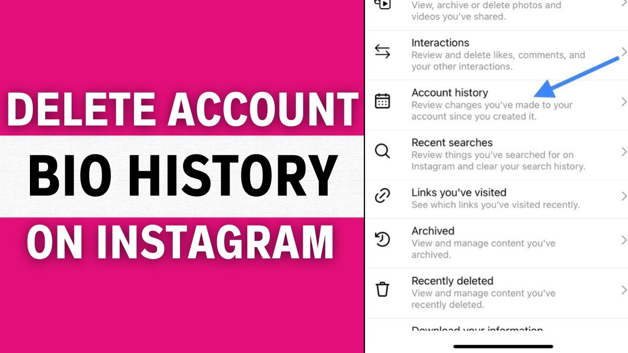 How To Delete Account Bio History On Instagram (2024) - YouTube