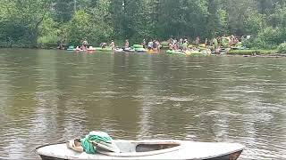 waiting for the tubers  , Ausable River Parmale bridge.