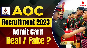 AOC Admit Card 2023 | AOC Fireman & Tradesman admit card 2023 | Real / Fake ?