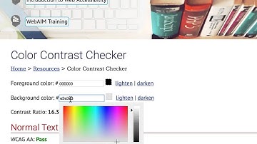WebAIM Color Contrast Checker