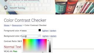 WebAIM Color Contrast Checker