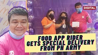 Food app rider gets surprise delivery from PH ARMY | GMA Digital Specials screenshot 2