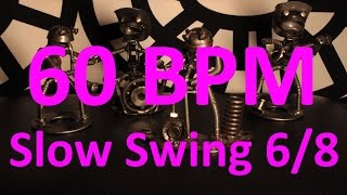 60 BPM - Slow Swing - 6/8 Drum Track - Metronome - Drum Beat