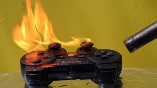 Last fire up!  Flames at Minion, Playstation Controller &amp; Red Bull