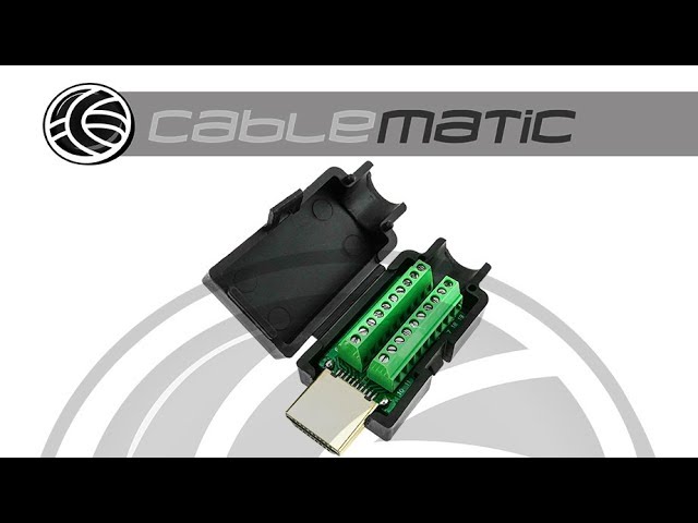 Conector HDMI con bloque de terminales para conectar cable - distribuido  por CABLEMATIC ® - YouTube