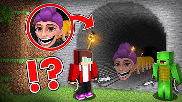 JJ and Mikey Found HUNGRY RUMI WORM TUNNEL in Minecraft Challenge - Maizen