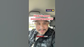 How to Save Missed Tenders?