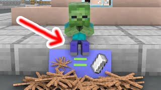Monster School : Baby Zombie Is Extremely Starving - Sad Story - Minecraft Animation