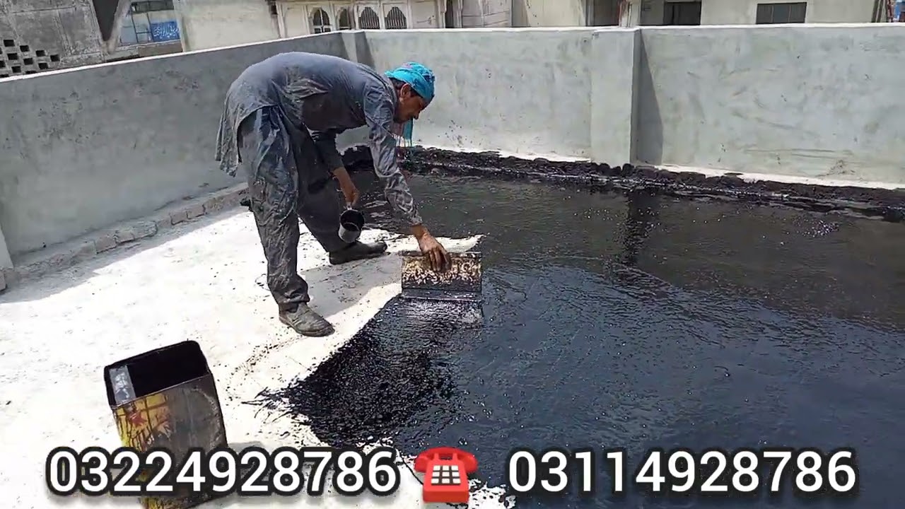 Roof Waterproofing with Gram luk(Hot Bitumen) in Lahore 03224928786