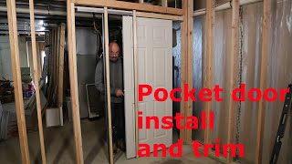 Finishing my basement episode 21: pocket door install and trim