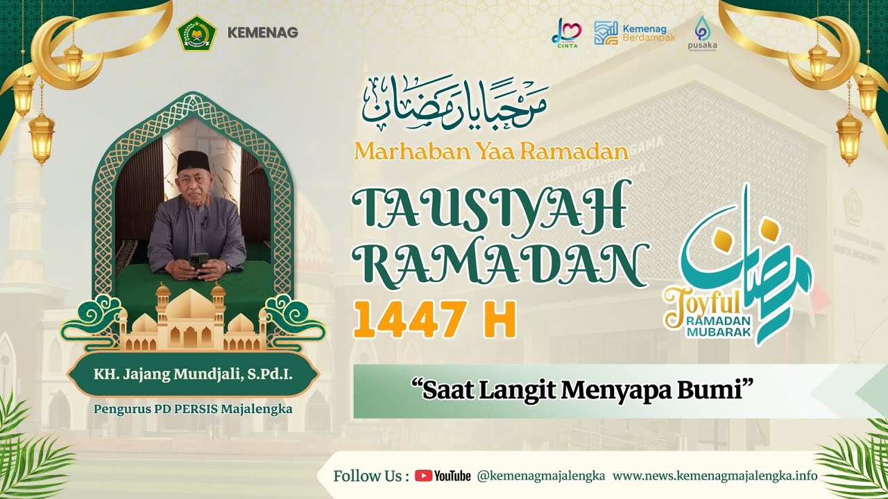 Saat Langit Menyapa Bumi Oleh : KH. Jajang Mundjali, S.Pd.I. Pengurus PD PERSIS Kab. Majalengka 