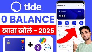 tide account opening process | how to open a tide bank account | free business bank account 2025
