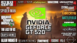 GeForce GT 520 in 2024 - Test in 25 Games