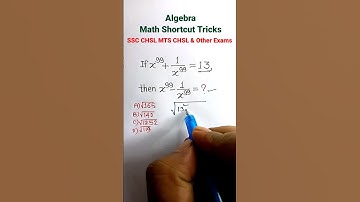 Algebra Shortcuts/ Tricks / Solutions|| Algebra Tricks| Math for SSC MTS CGL CHSL| #shorts