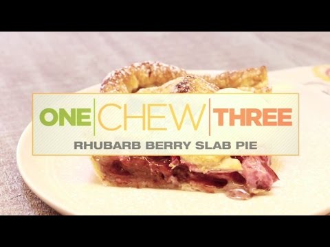 Delicious Rhubarb Berry Slab Pie - The Chew