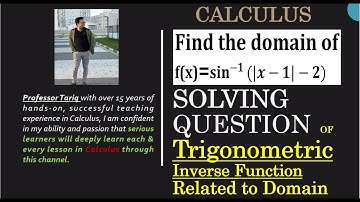Find the domain of f(x) = Sin inverse (|X-1|-2) || Concept of Exponential function || Inverse Funct.