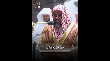 ﴿أَلا إنَّ أَولِياءَ اللَّهِ لا خَوفٌ عَلَيهِم وَلا هُم يَحزَنون﴾ من سورة يونس للشيخ سعود الشريم 🤍.