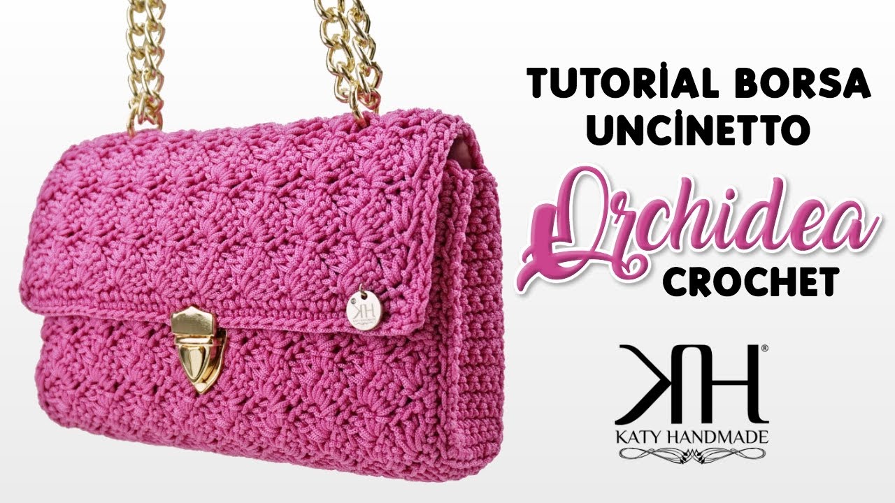 TUTORIAL BORSA UNCINETTO - "Orchidea" CROCHET BAG - PUNTO PRADA ♡ Katy  Handmade - YouTube