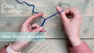 Haken en breien voor kinderen les 1 | schuiflus maken | vingerhaken