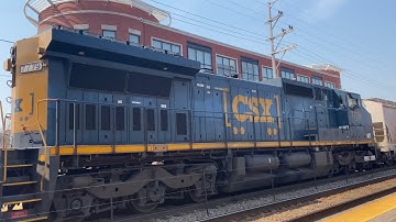 CSX 7779 dash 8 and CP 7011 heritage unit trailing on a train at Northbrook!