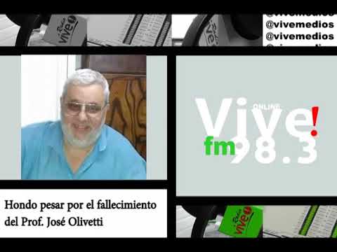 Hondo pesar por el fallecimiento de el Prof  José Olivetti informe de Analía Calfulaf