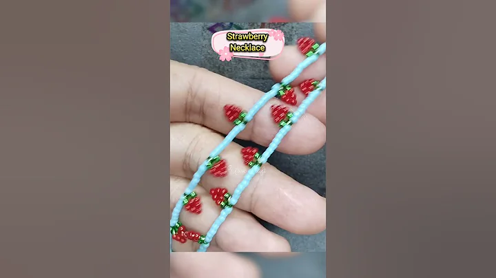 Cute Strawberry Necklace//Beginner project//simple & easy