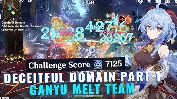 Melt Ganyu Team Energy Amplifier Deceitful Domain Day 1 7125 Points