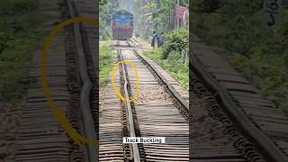 Buckled railway risky track. #train shorts