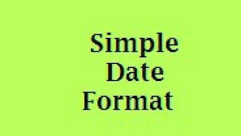 Display Date in Simple Date Format in Java. java interview question