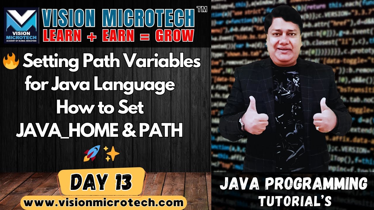 🔥 Setting Path Variables for Java Language | How to Set JAVA_HOME ...