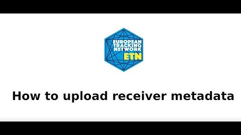 How to upload receiver metadata to the ETN database