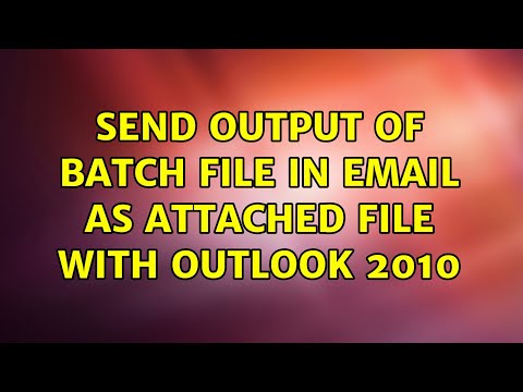 Send output of batch file in email as attached file with Outlook 2010