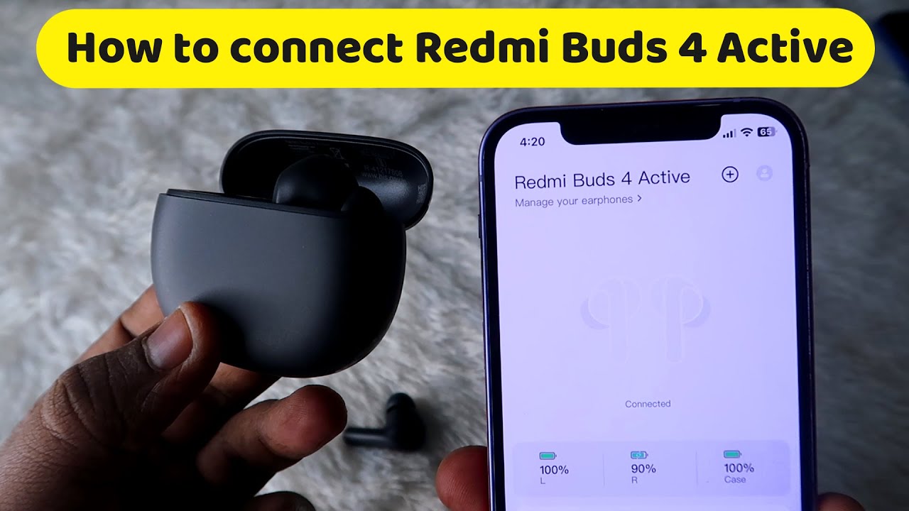 How to connect Redmi Buds 4 Active Earbuds to iPhone & new device with  Xiaomi Earbuds App connect 