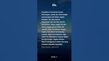 Belajar Mencukupkan Diri Dalam Segala Keadaan | Filipi 4:11-13
