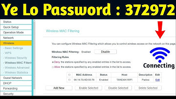 how to filter mac address in tp link router | Easy Steps to Setup MAC Filtering in a New Router TP-