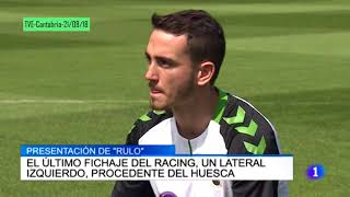 Presentación de Rulo con el Racing (TVE-Cantabria)