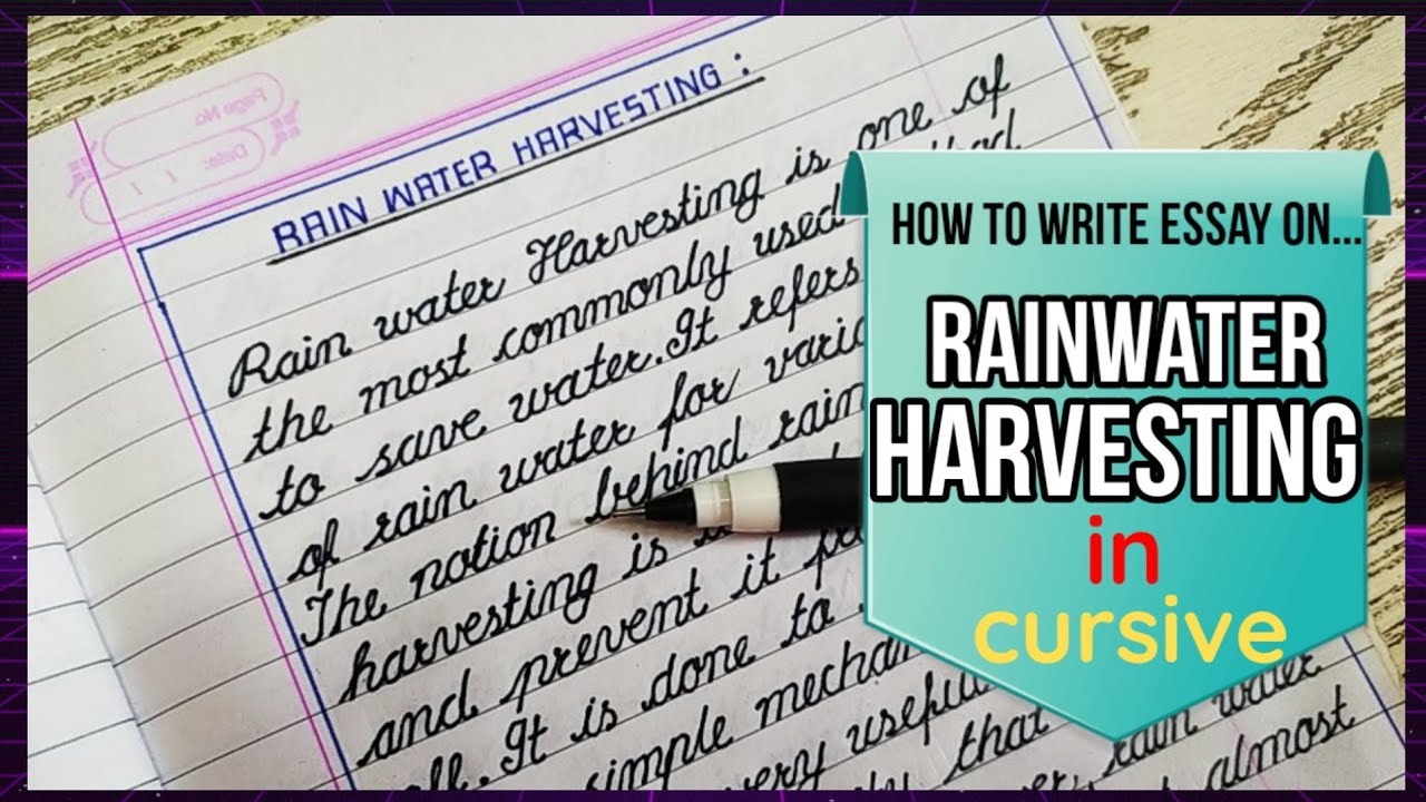 rain water harvesting par essay