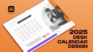 How To Make a 2025 Desk Calendar in Adobe Illustrator 2024 | Full Tutorial | Techup Solutions