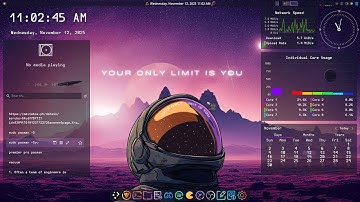 My KDE Plasma EndeavourOS Set Up || X4N1D ( srry for the audio , my obs s*cks idk why)