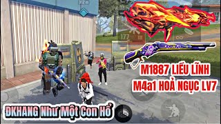 [Free Fire] M1887 Liều Lĩnh + M4a1 Hoả Ngục LV7, M1887 Trong Tay Phải Như Con Hổ, Địch Choáng Váng !