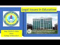 Legal Issues in Education