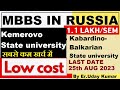 Kemerovo State University Actual Budgjet Vs Kabardino Balkarian state University - Must see