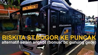 Puncak Cisarua using Biskita Bus from Bogor Station to micro bus toward Gunung Gede Hiking Basecamp