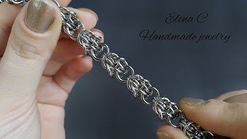 How to make Minerva Weave Chainmaille jewelry tutorial Мастер Класс #chainmaille #tutorial #bracelet
